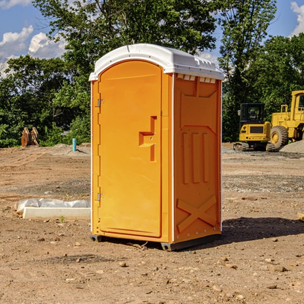 how often are the porta potties cleaned and serviced during a rental period in Manville